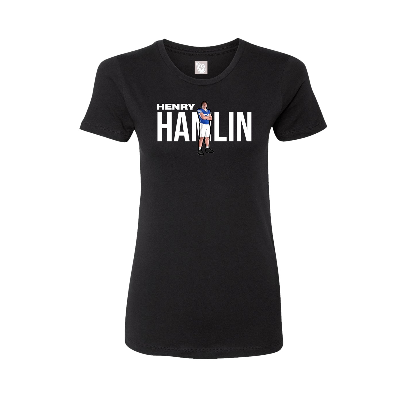 Fitted Women's Tee — Player Name in Black