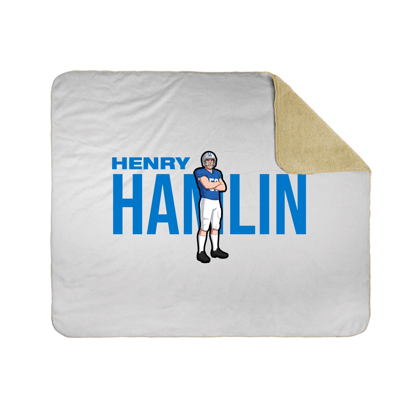 Throw Blanket — Player Name in White