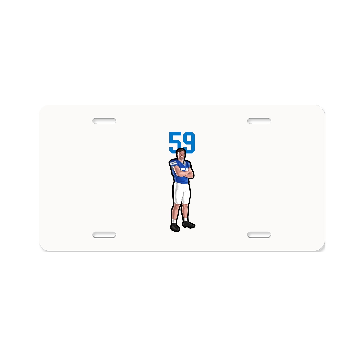 License Plate — Number Top in Classic