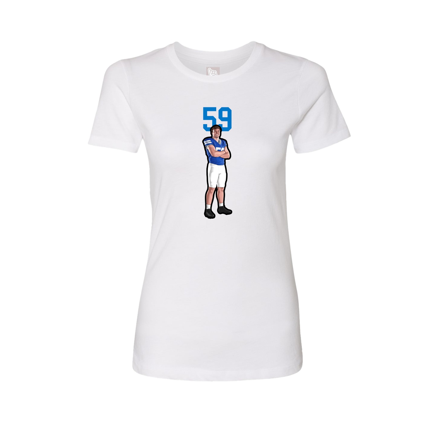 Fitted Women's Tee — Number Top in White