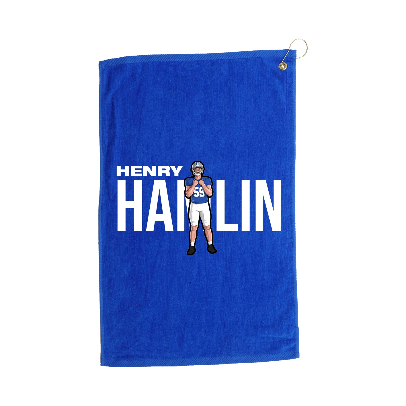 Golf Towel — Player Name in Royal