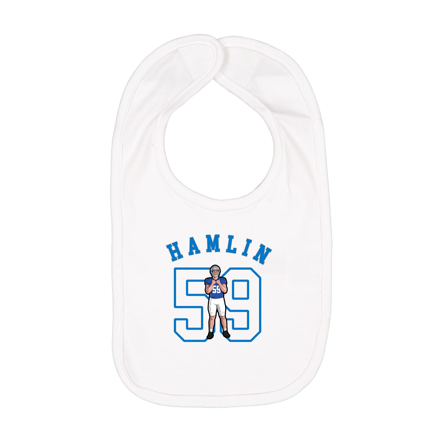 Infant Bib — Shirsey Arch in White