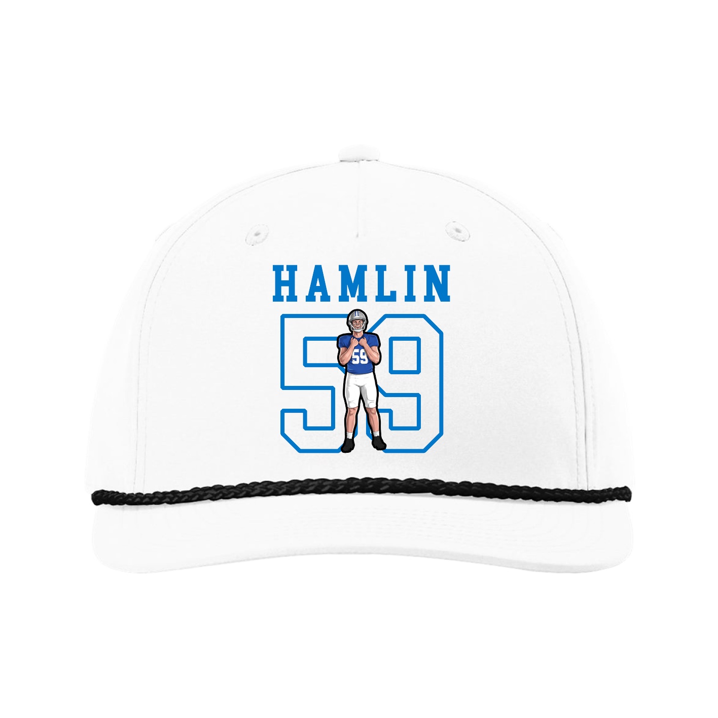 Five-Panel Classic Rope Cap — Shirsey in White