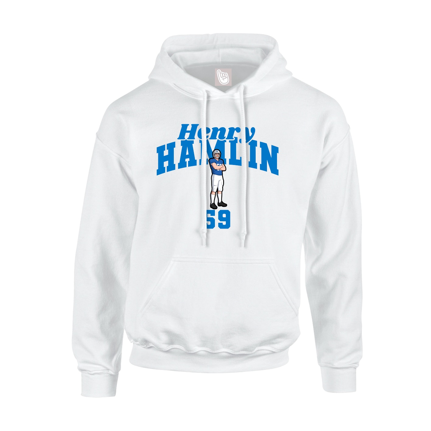 Hoodie — Signature Arch in White