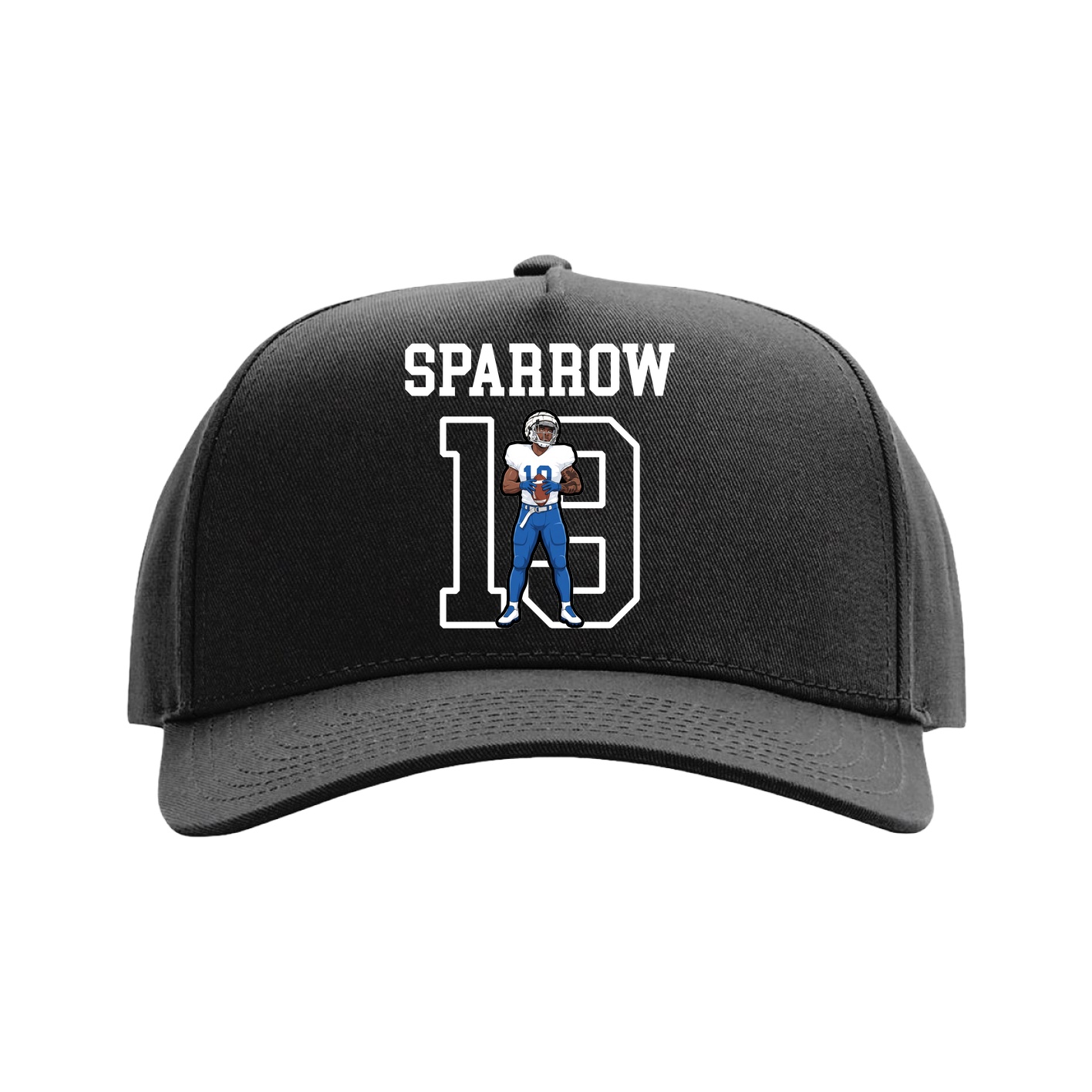 Full Fabric Five-Panel Champ Cap — Shirsey in Black