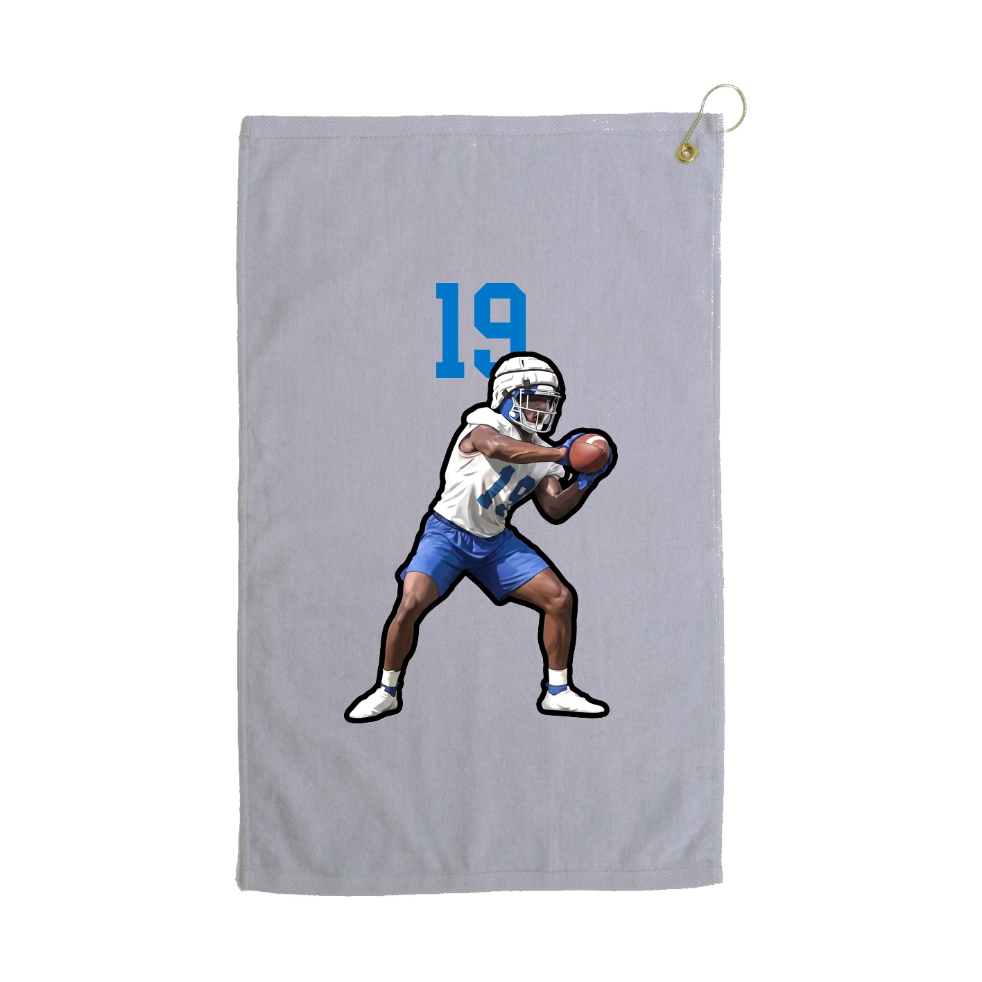 Golf Towel — Number Top in Grey