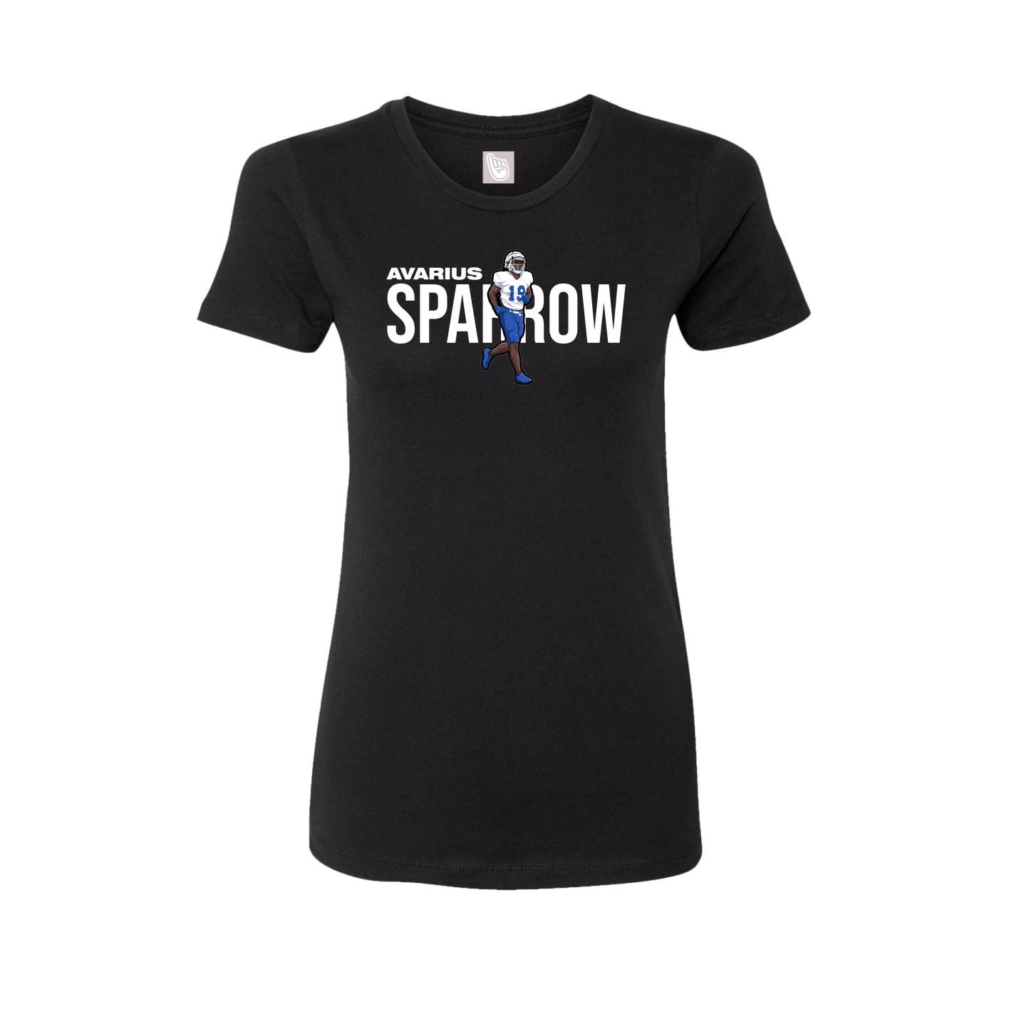 Fitted Women's Tee — Player Name in Black