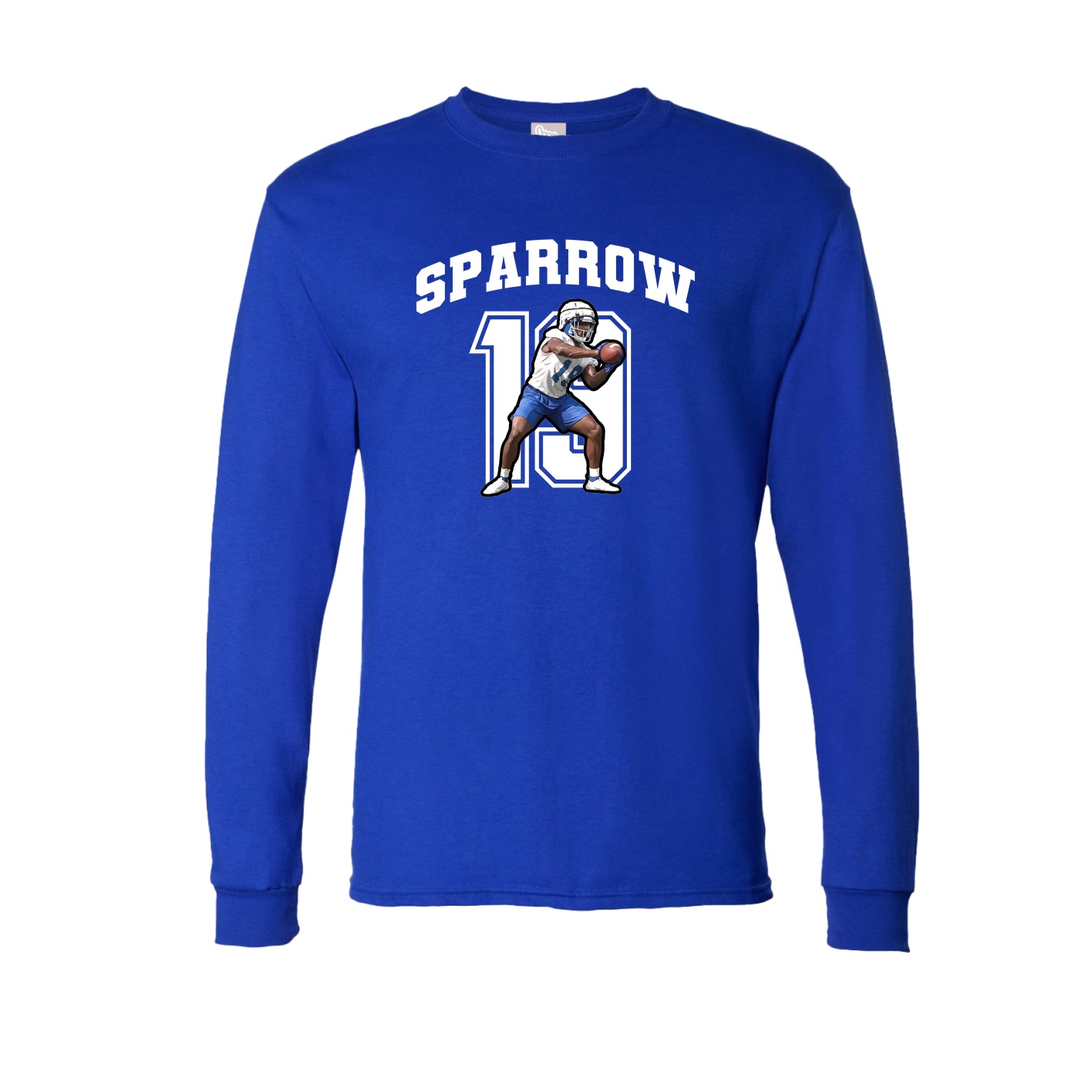 Long Sleeve Tee — Number in Royal