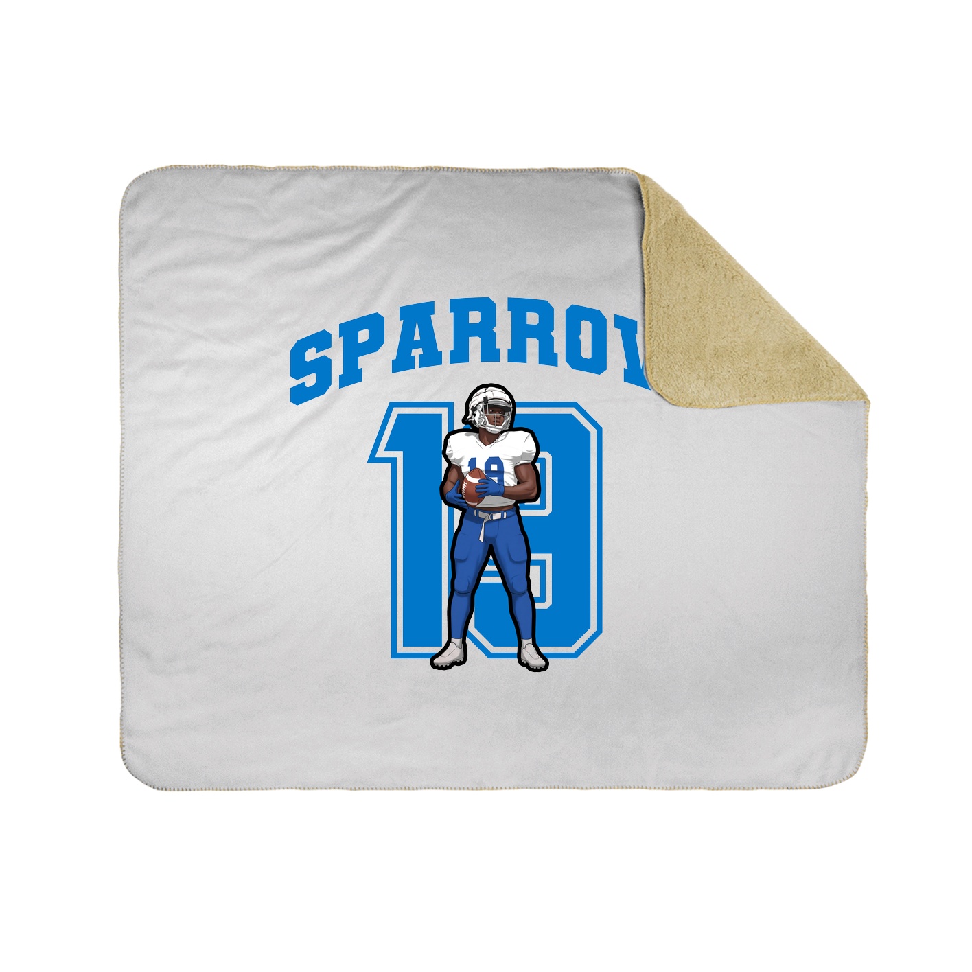 Throw Blanket — Number in White