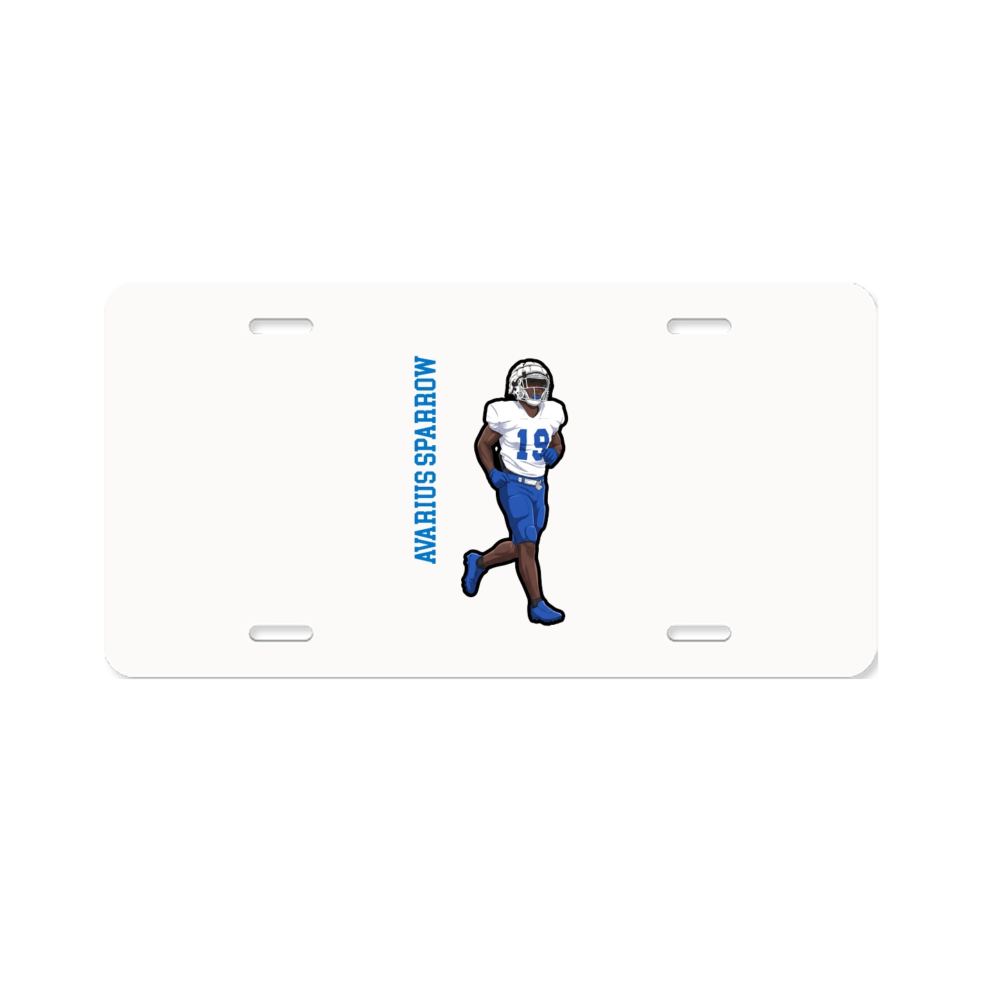 License Plate — Name Vertical in Classic