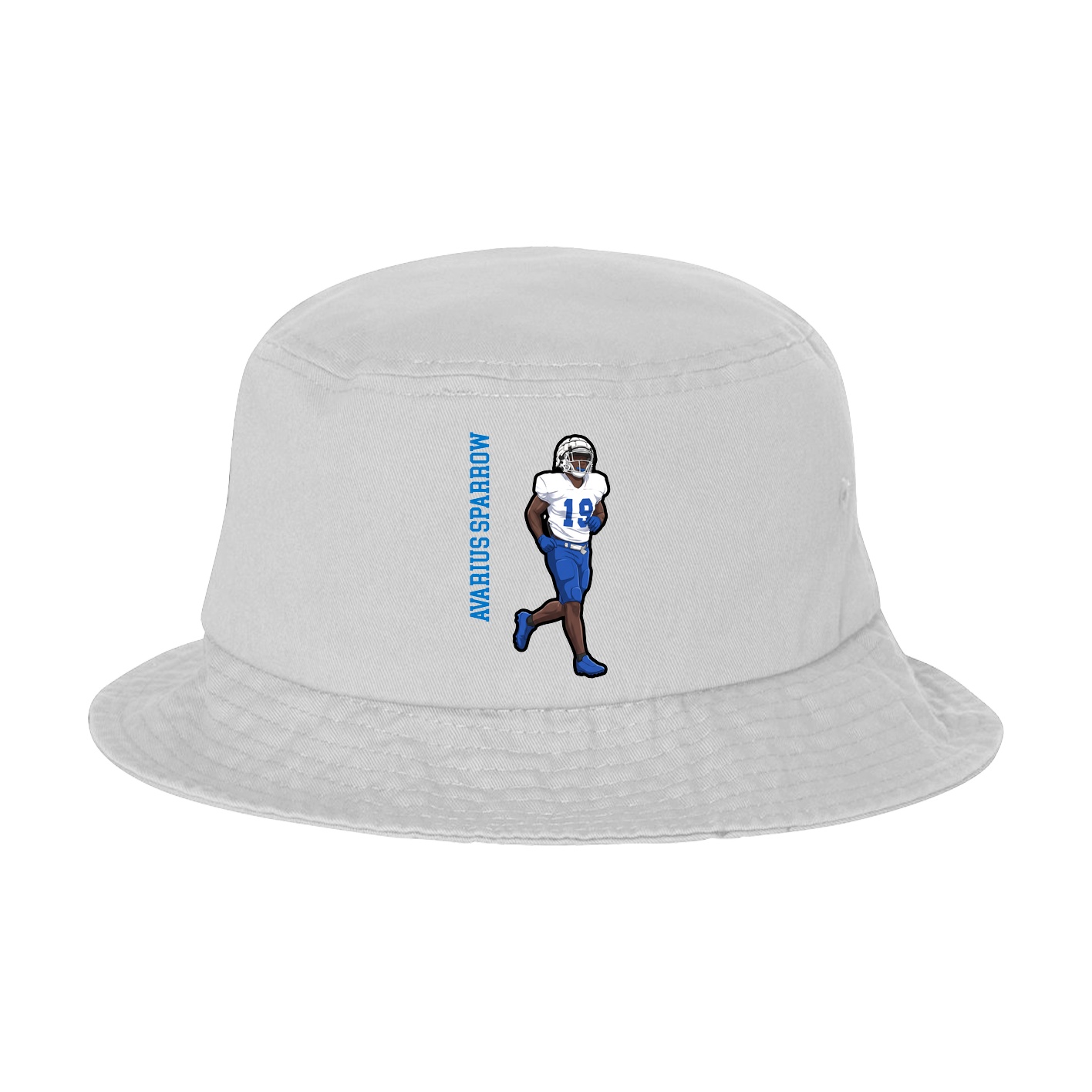 Bucket Cap — Name Vertical in White