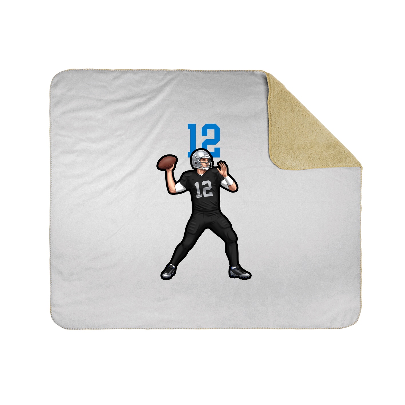 Throw Blanket — Number Top in White