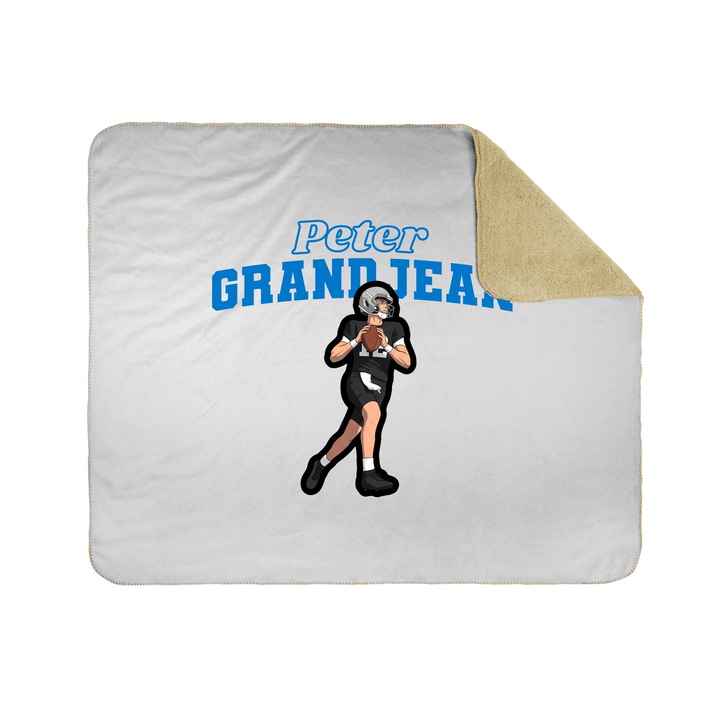 Throw Blanket — Name Arch in White
