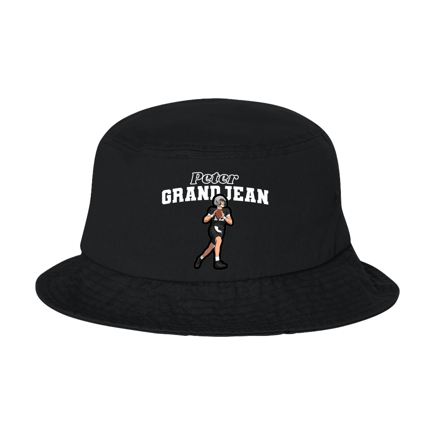 Bucket Cap — Name Arch in Black
