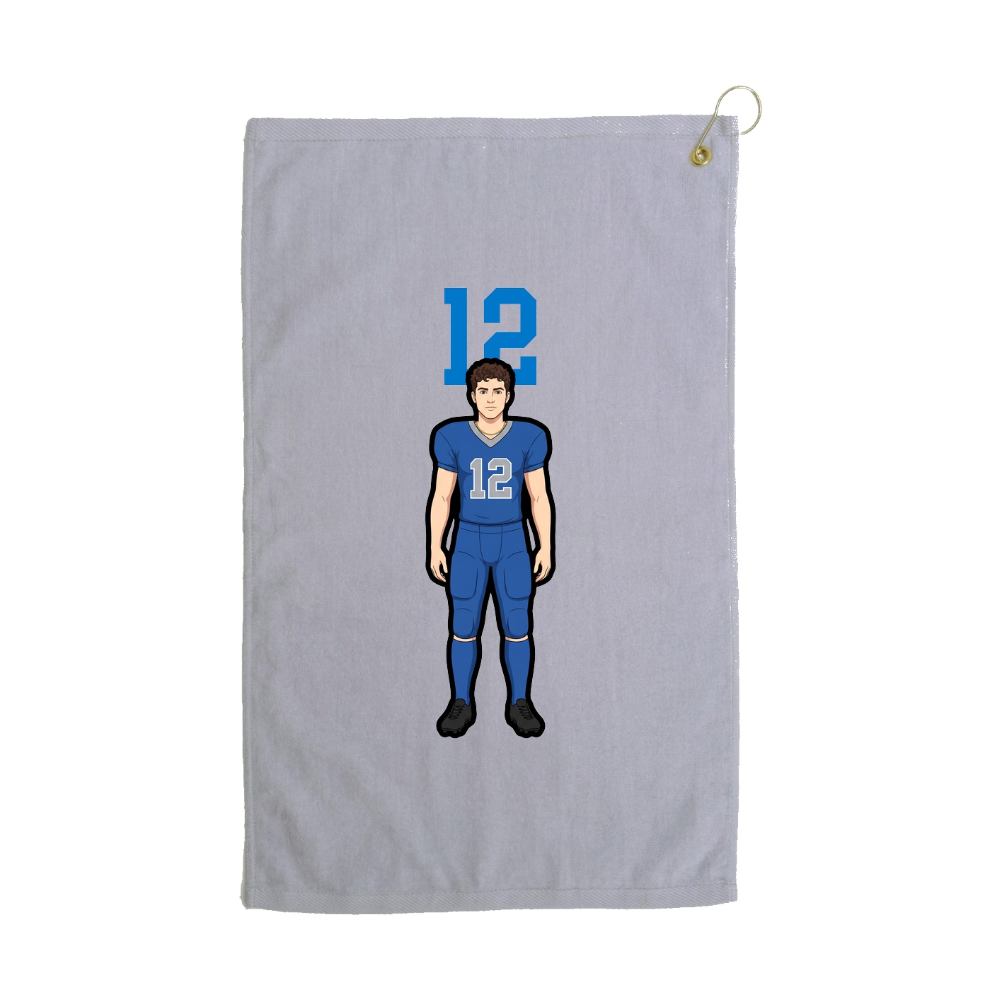 Golf Towel — Number Top in Grey
