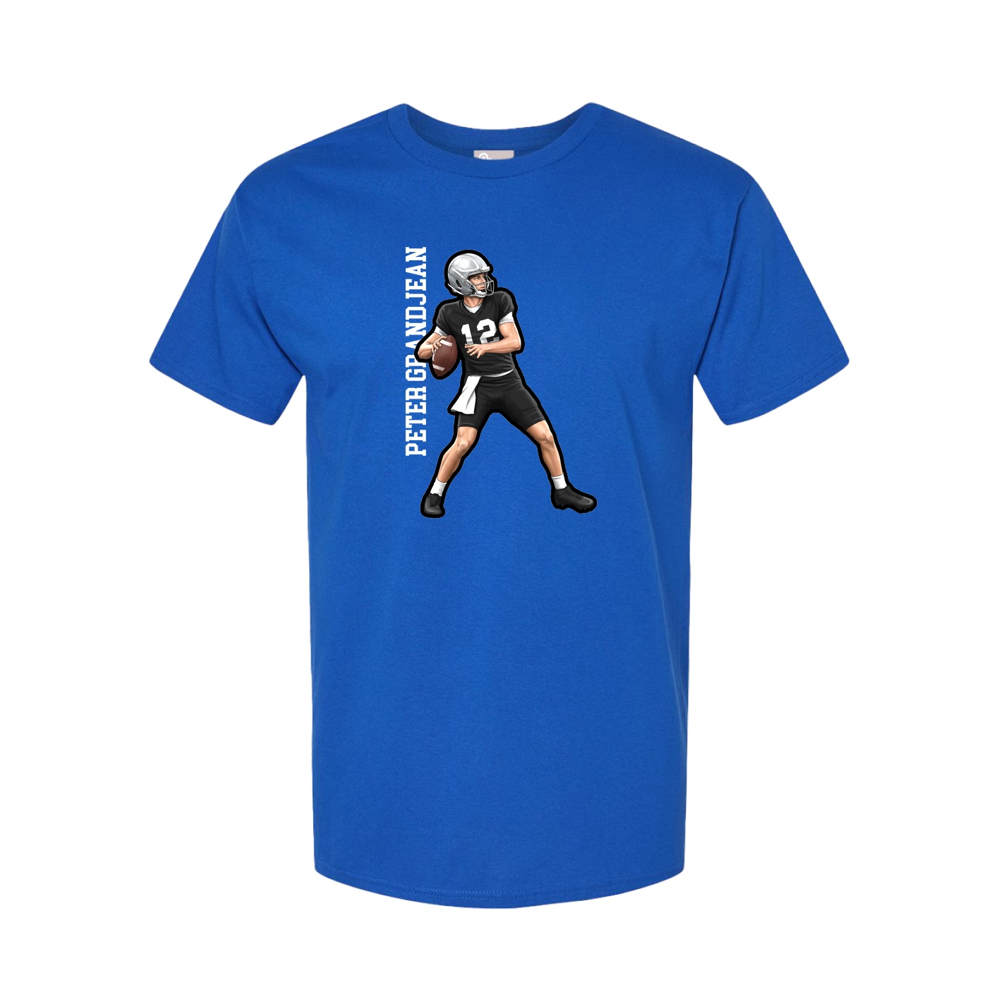 Youth Tee — Name Vertical in Royal