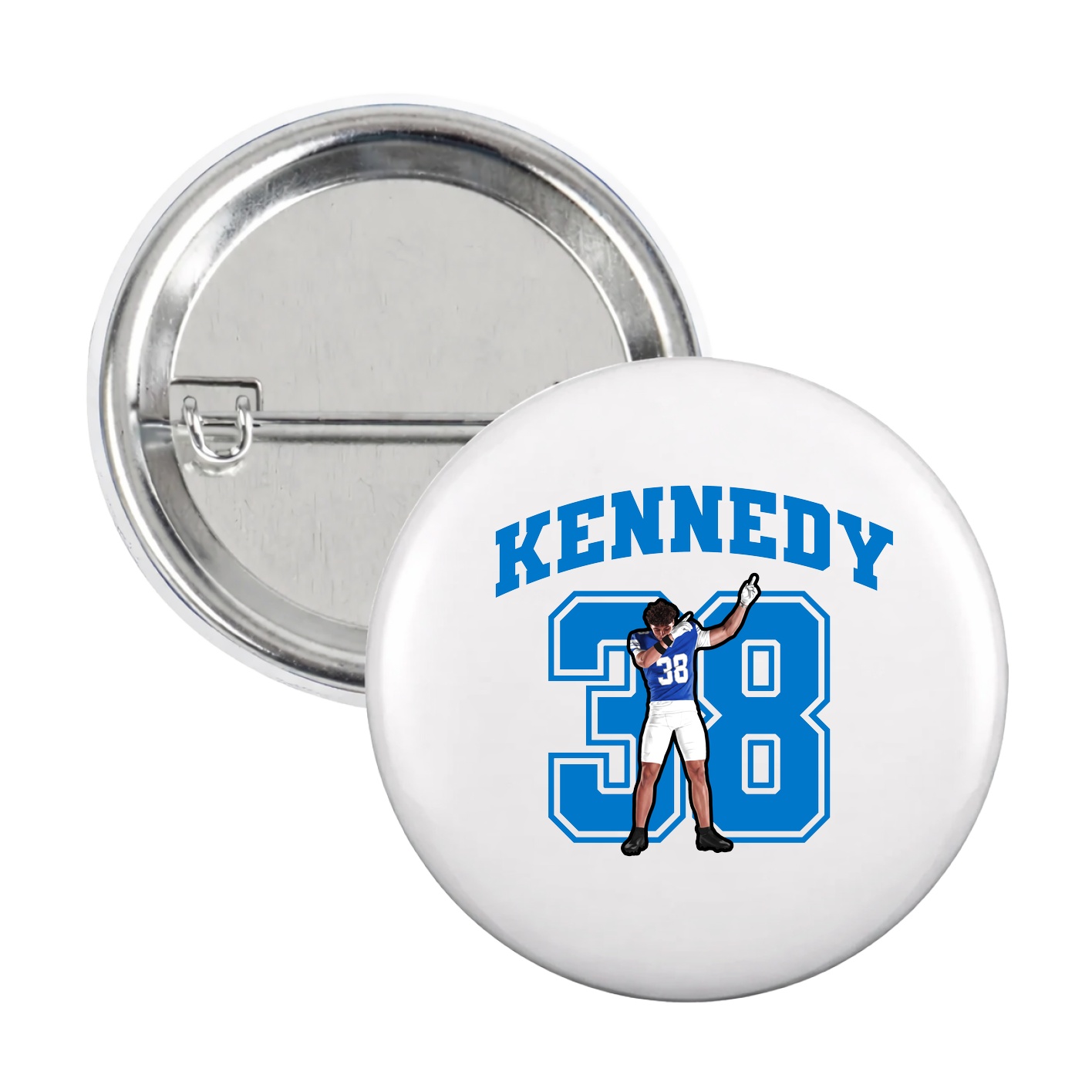 Game Day Button — Number in White