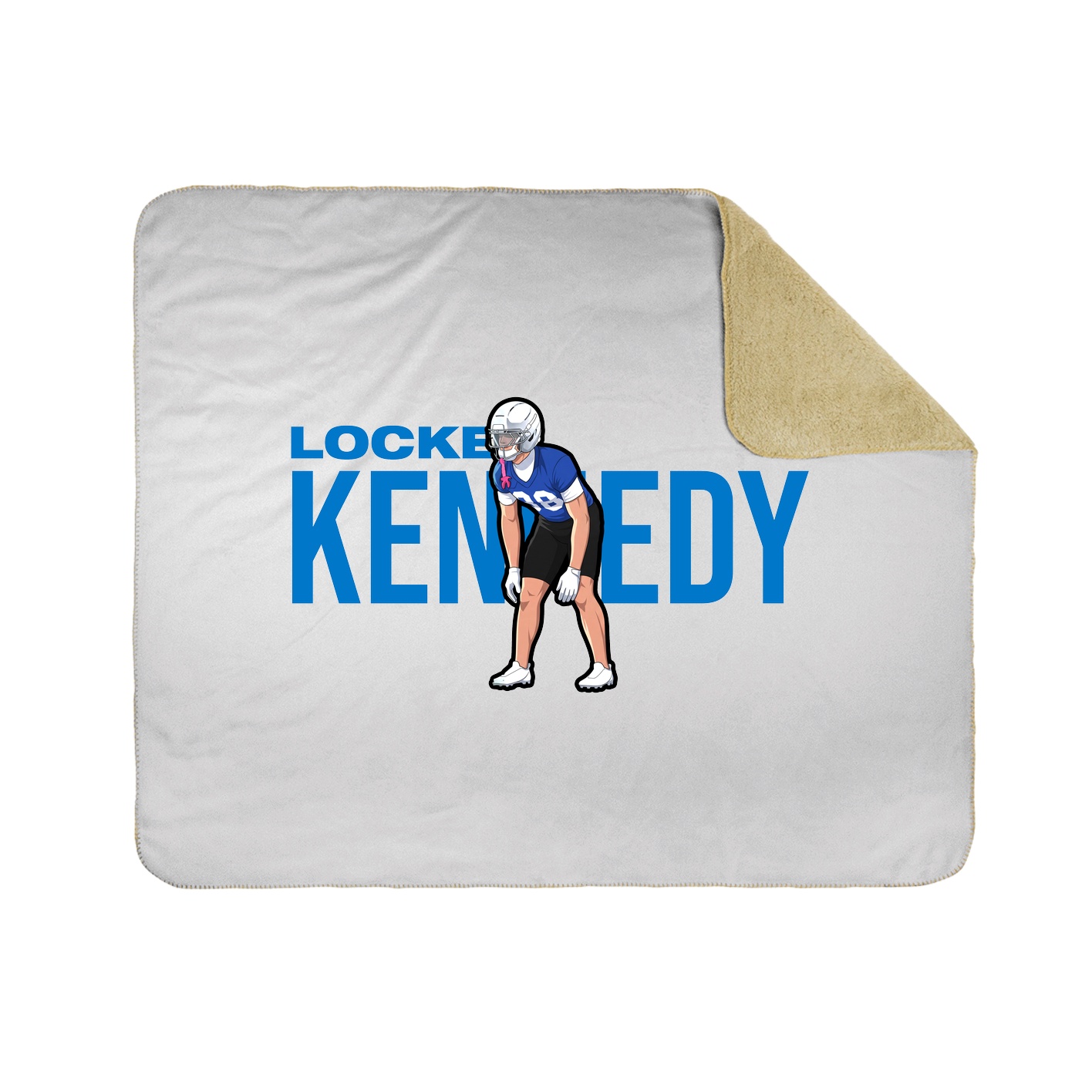 Throw Blanket — Player Name in White