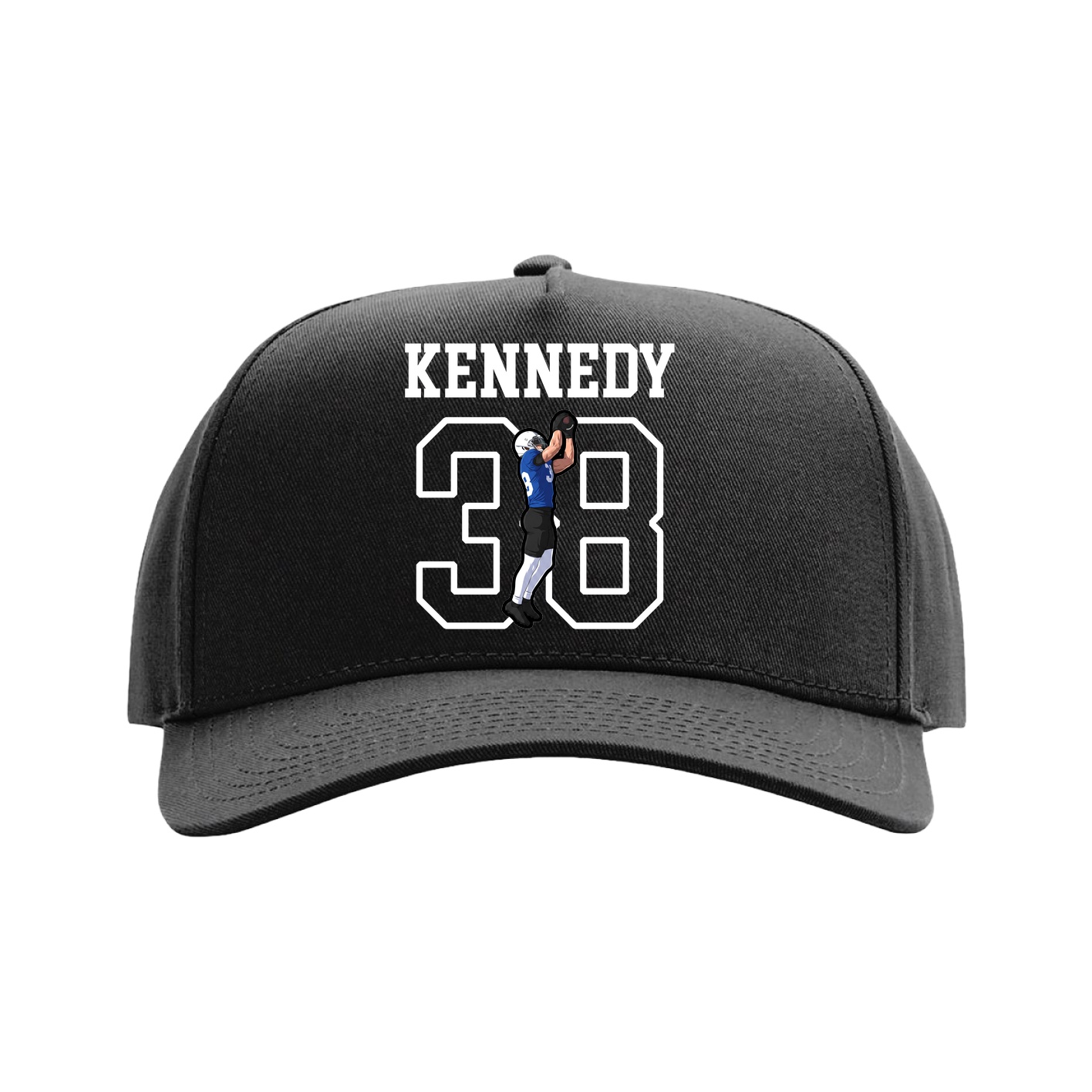 Full Fabric Five-Panel Champ Cap — Shirsey in Black