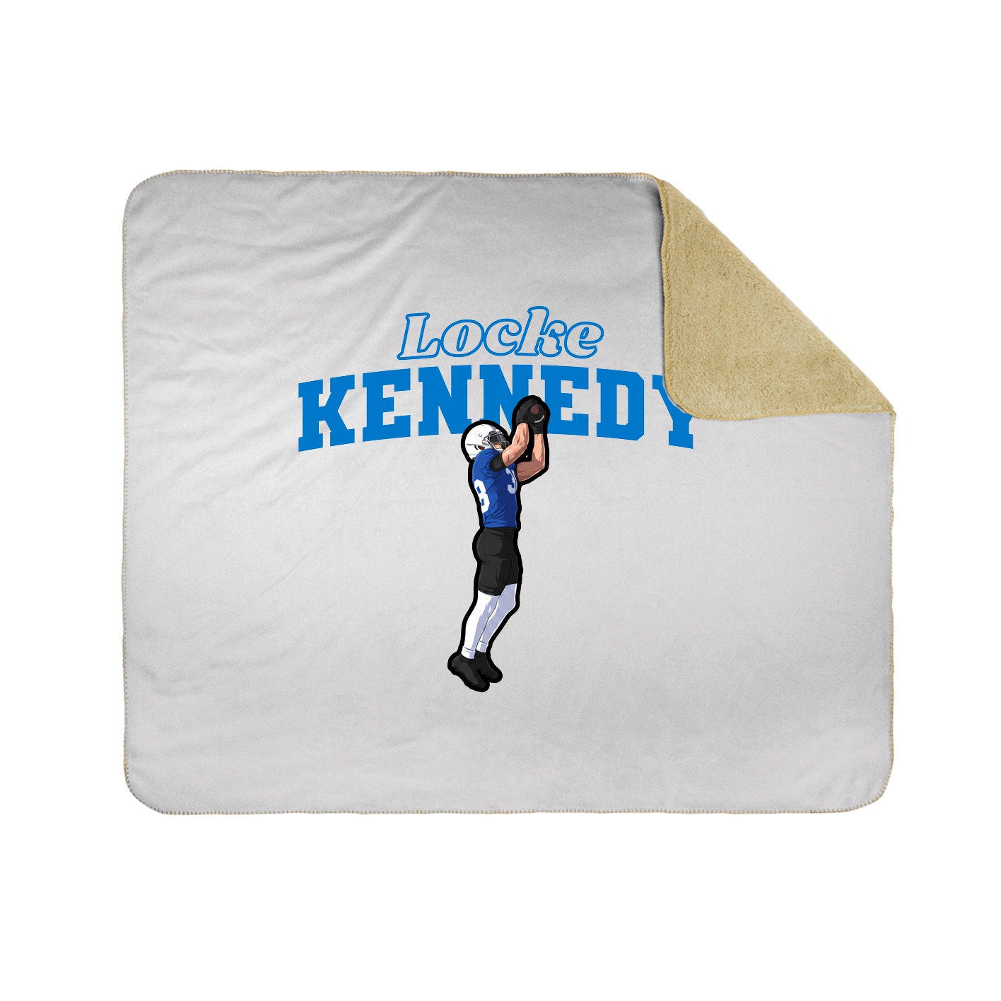 Throw Blanket — Name Arch in White