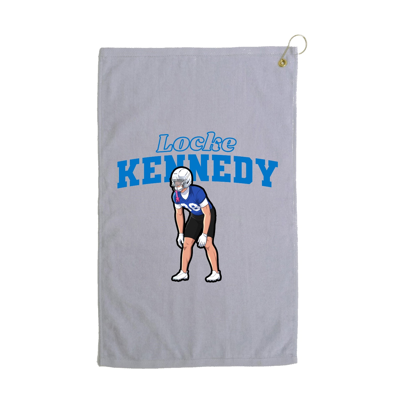Golf Towel — Name Arch in Grey