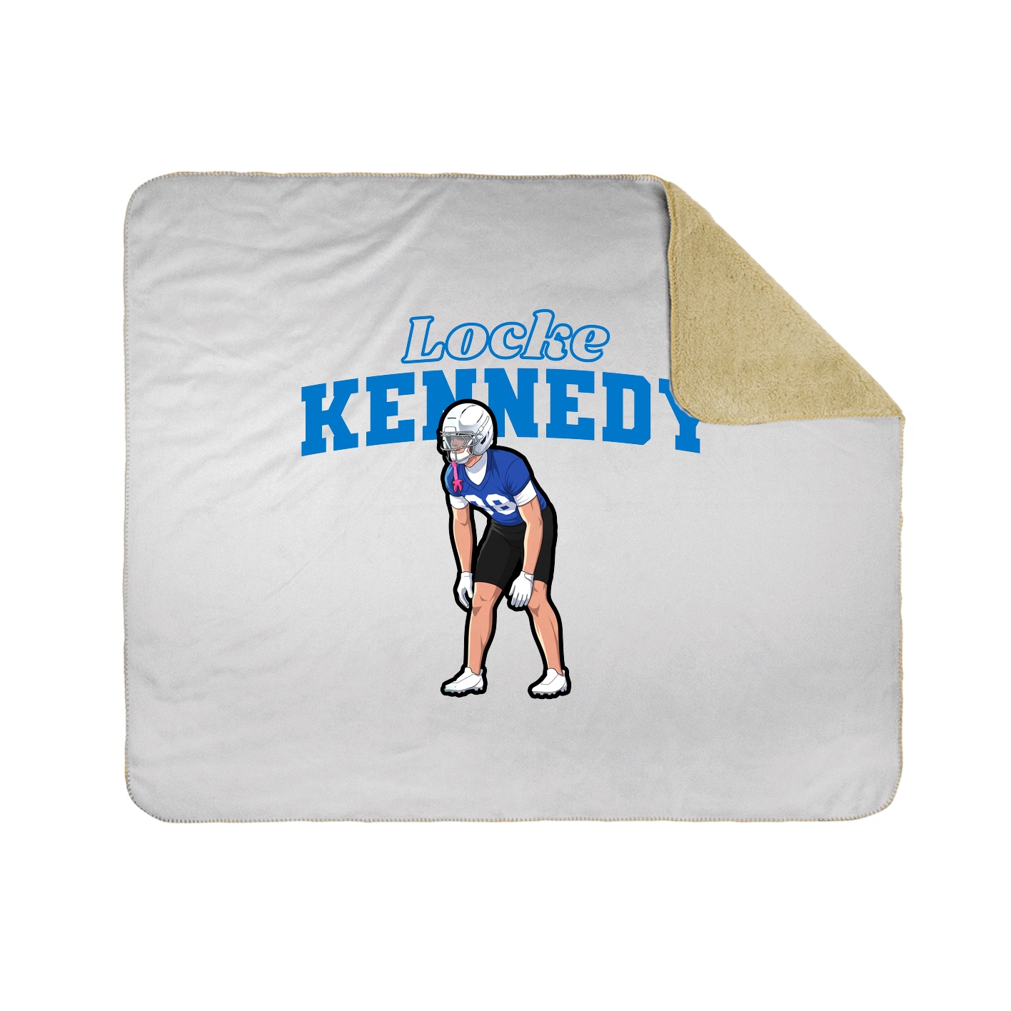 Throw Blanket — Name Arch in White