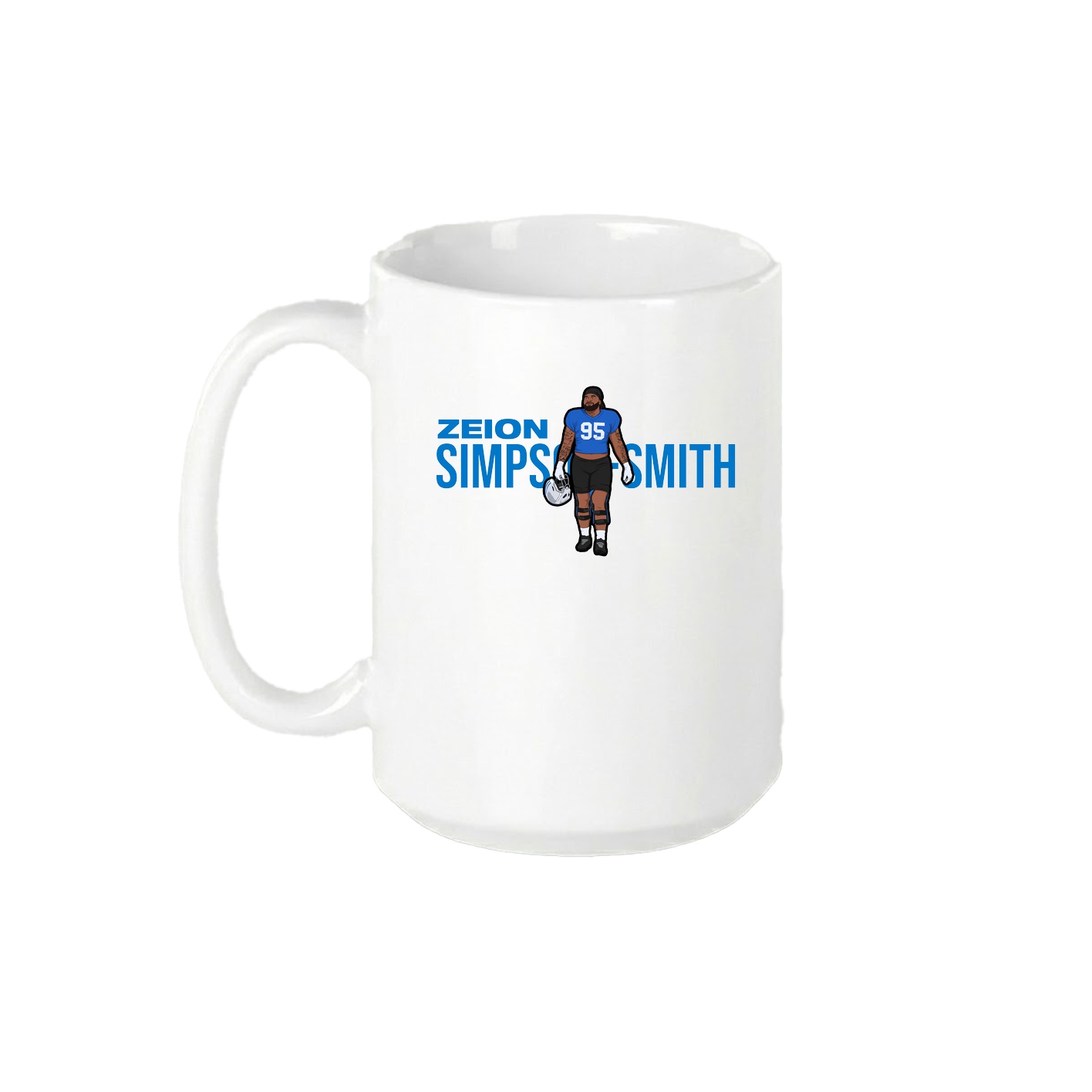 15oz Coffee Mug — Player Name in White