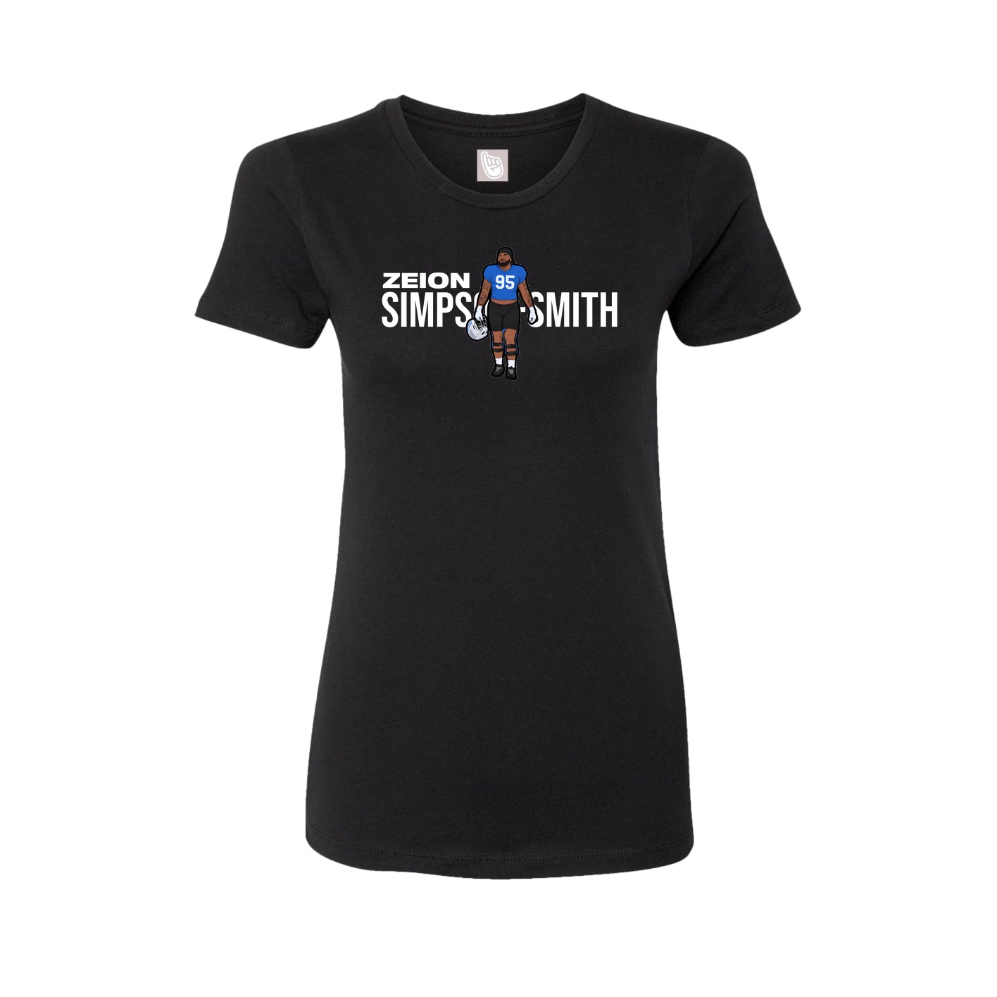 Fitted Women's Tee — Player Name in Black