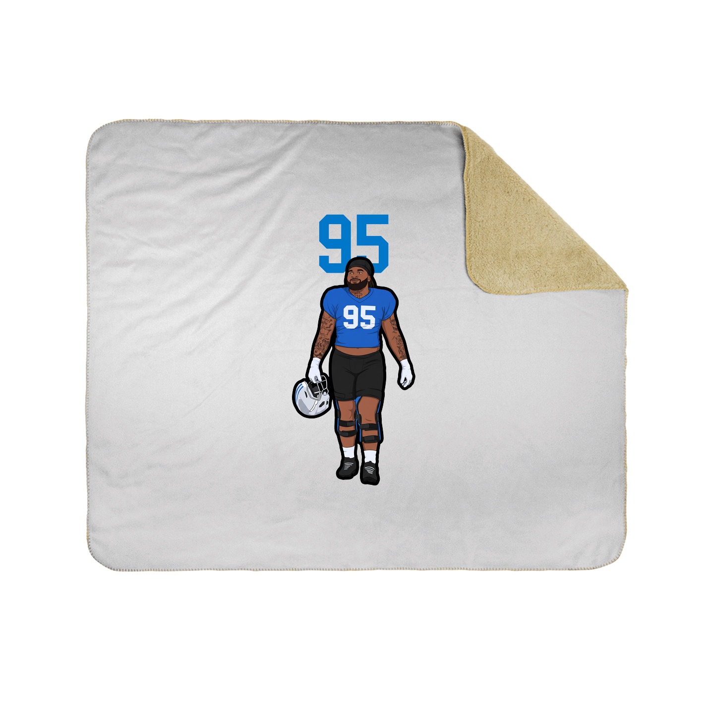 Throw Blanket — Number Top in White