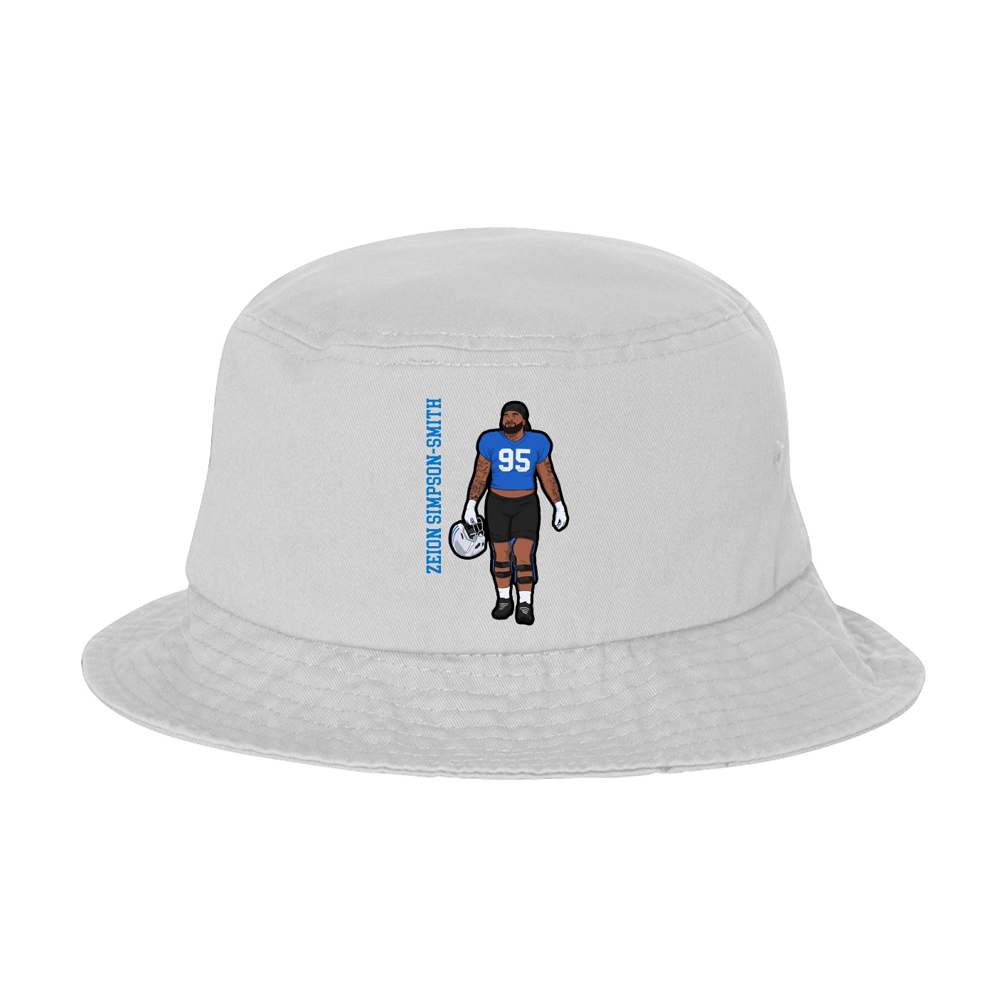 Bucket Cap — Name Vertical in White
