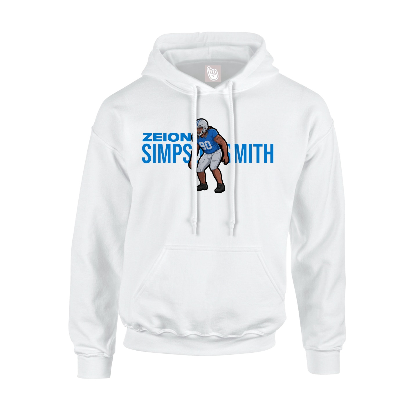 Youth Hoodie — Player Name in White