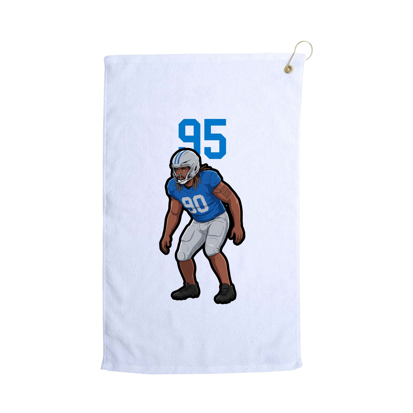 Golf Towel — Number Top in White
