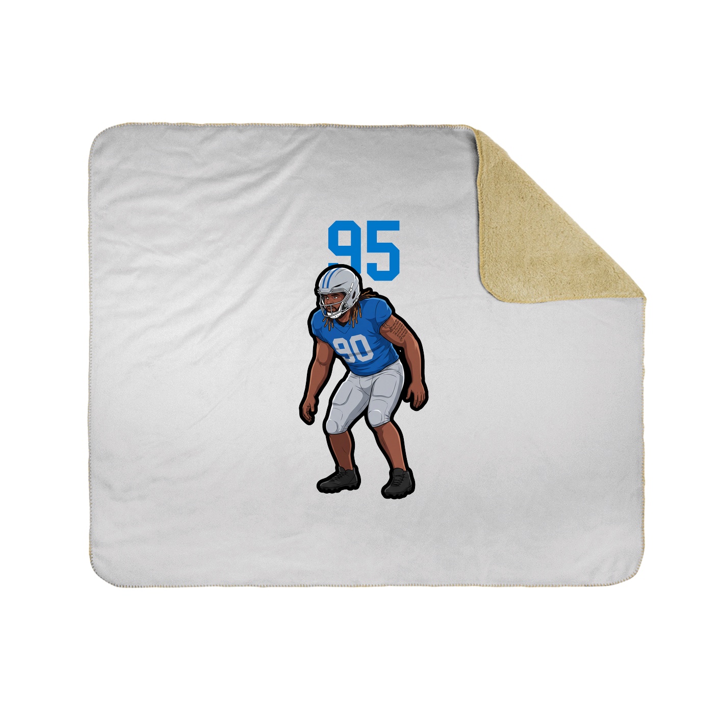 Throw Blanket — Number Top in White