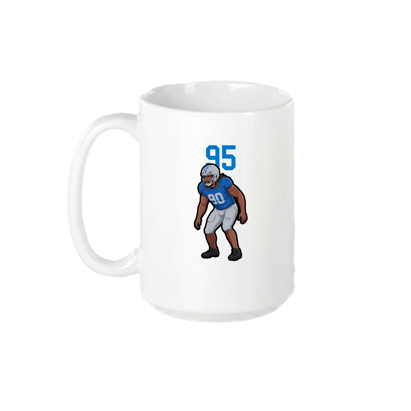 15oz Coffee Mug — Number Top in White