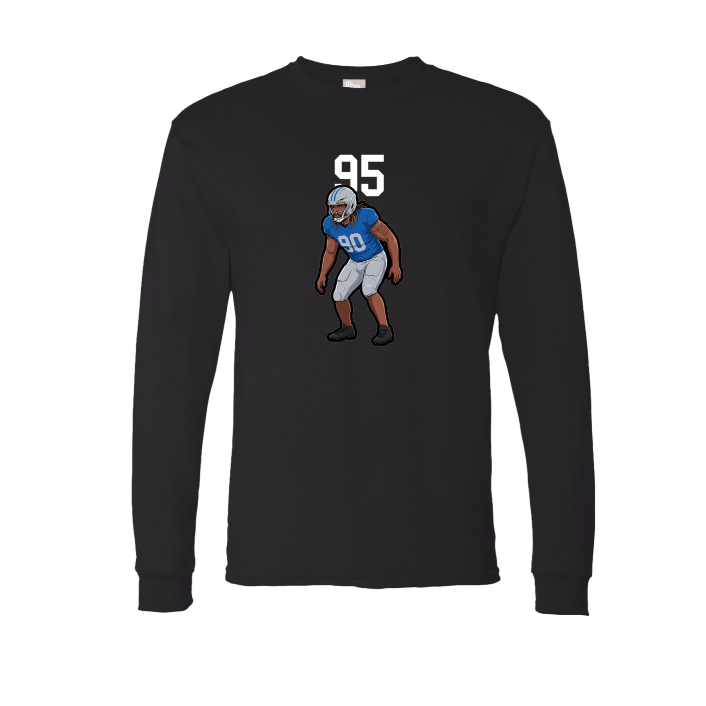 Long Sleeve Tee — Number Top in Black