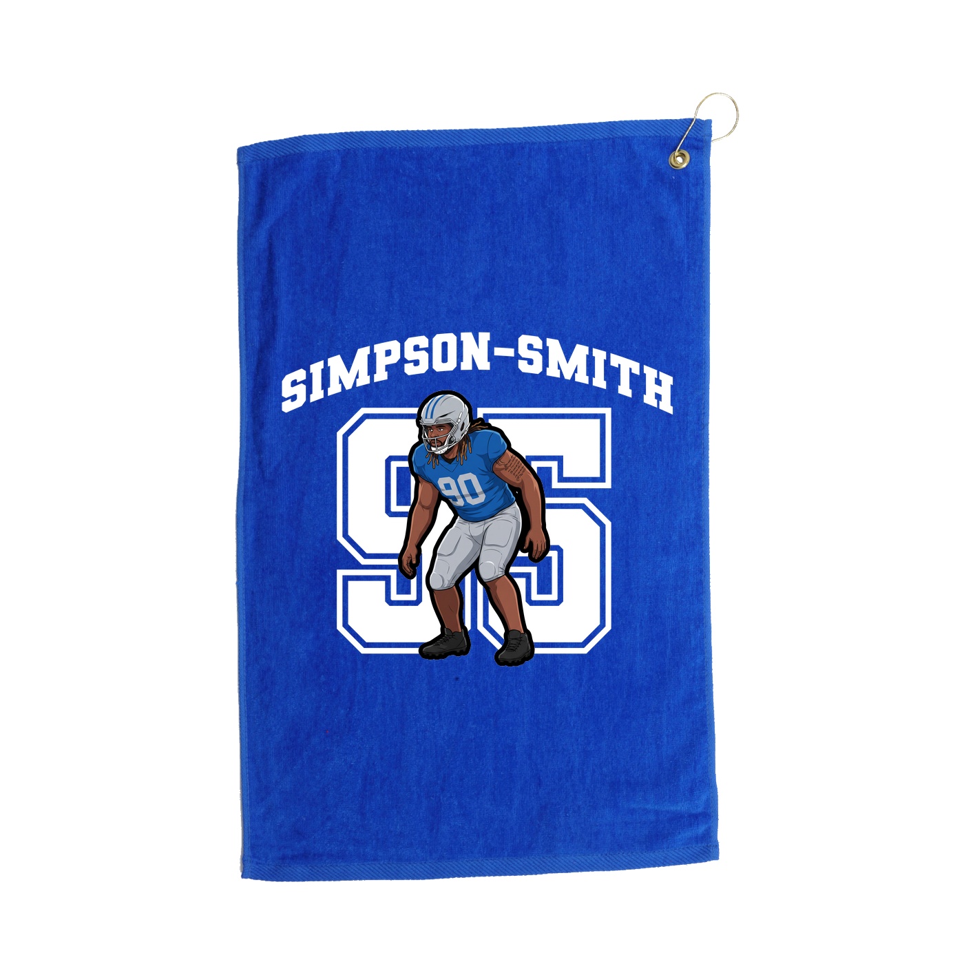 Golf Towel — Number in Royal