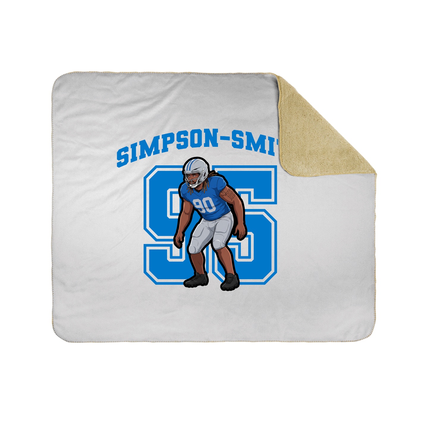 Throw Blanket — Number in White