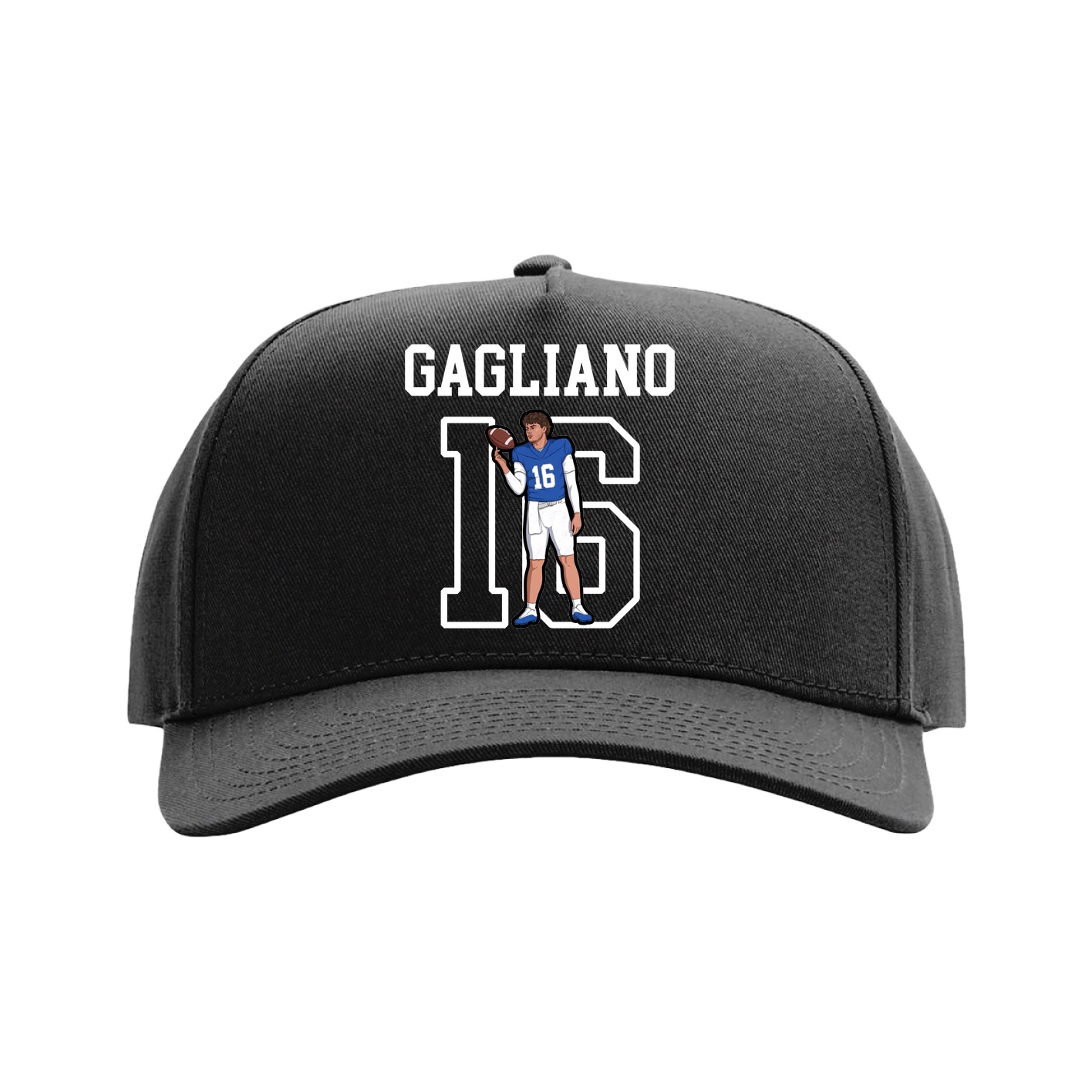 Full Fabric Five-Panel Champ Cap — Shirsey in Black