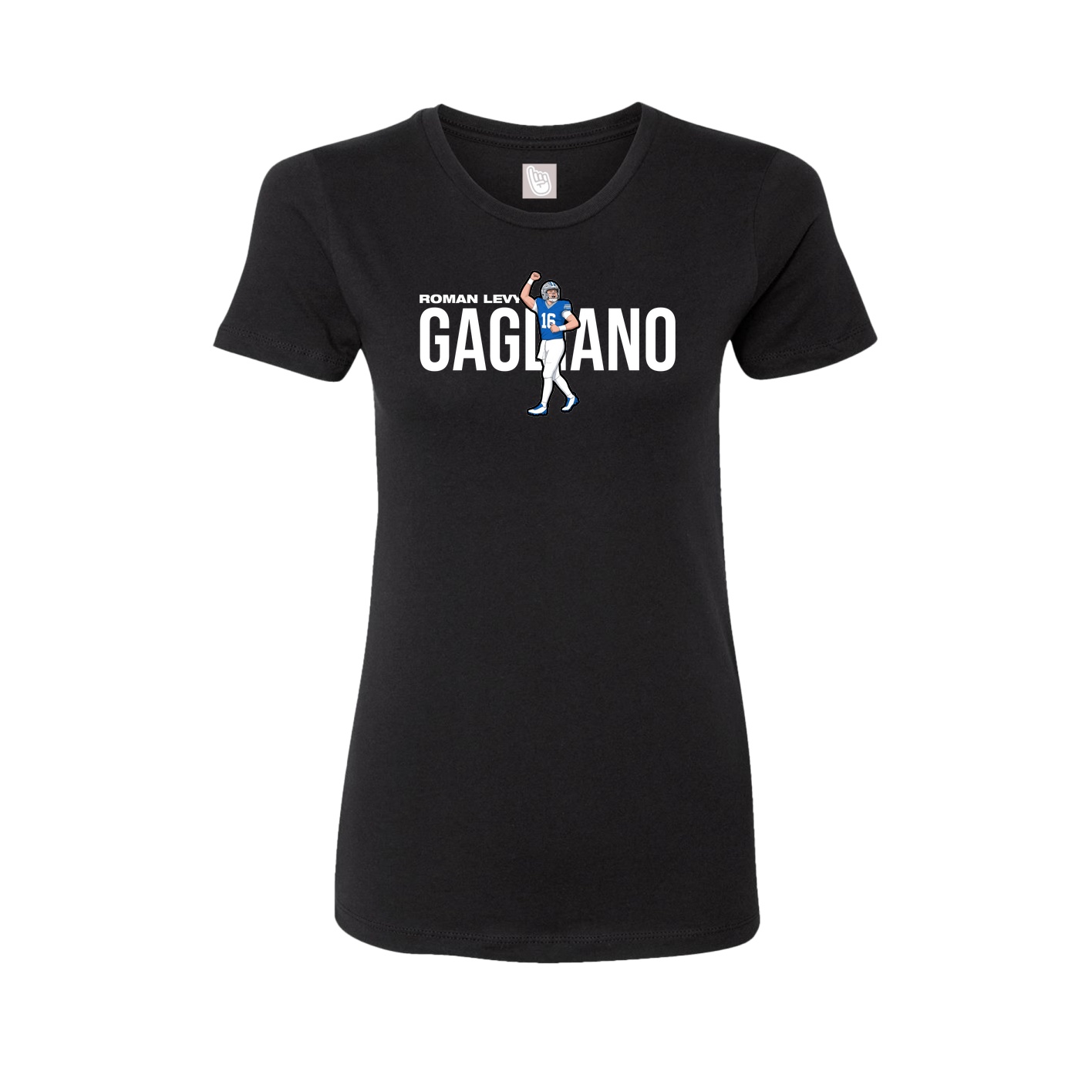 Fitted Women's Tee — Player Name in Black