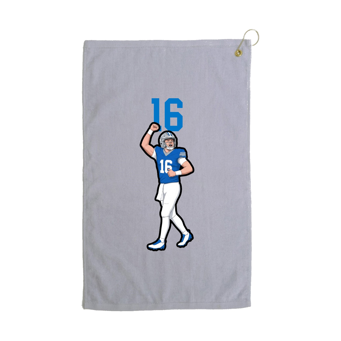Golf Towel — Number Top in Grey