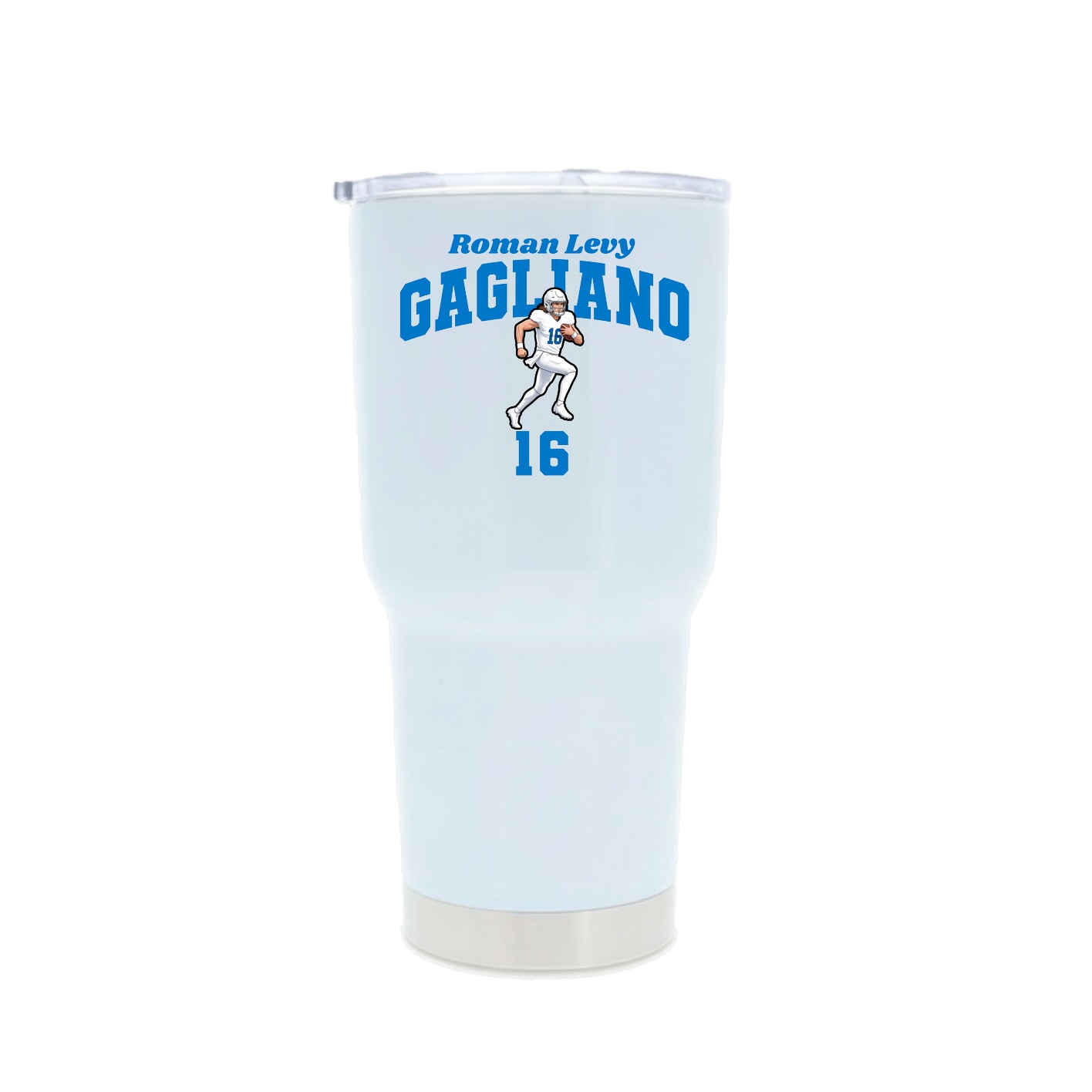 30oz Stainless Steel Tumbler — Signature Arch in White