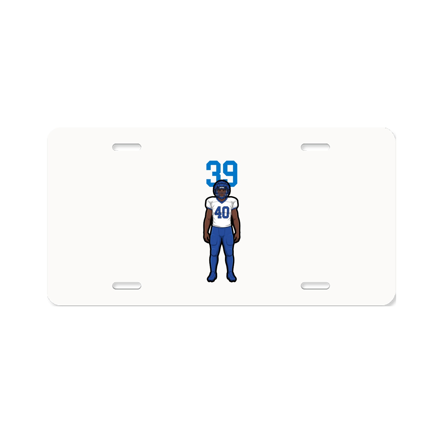 License Plate — Number Top in Classic
