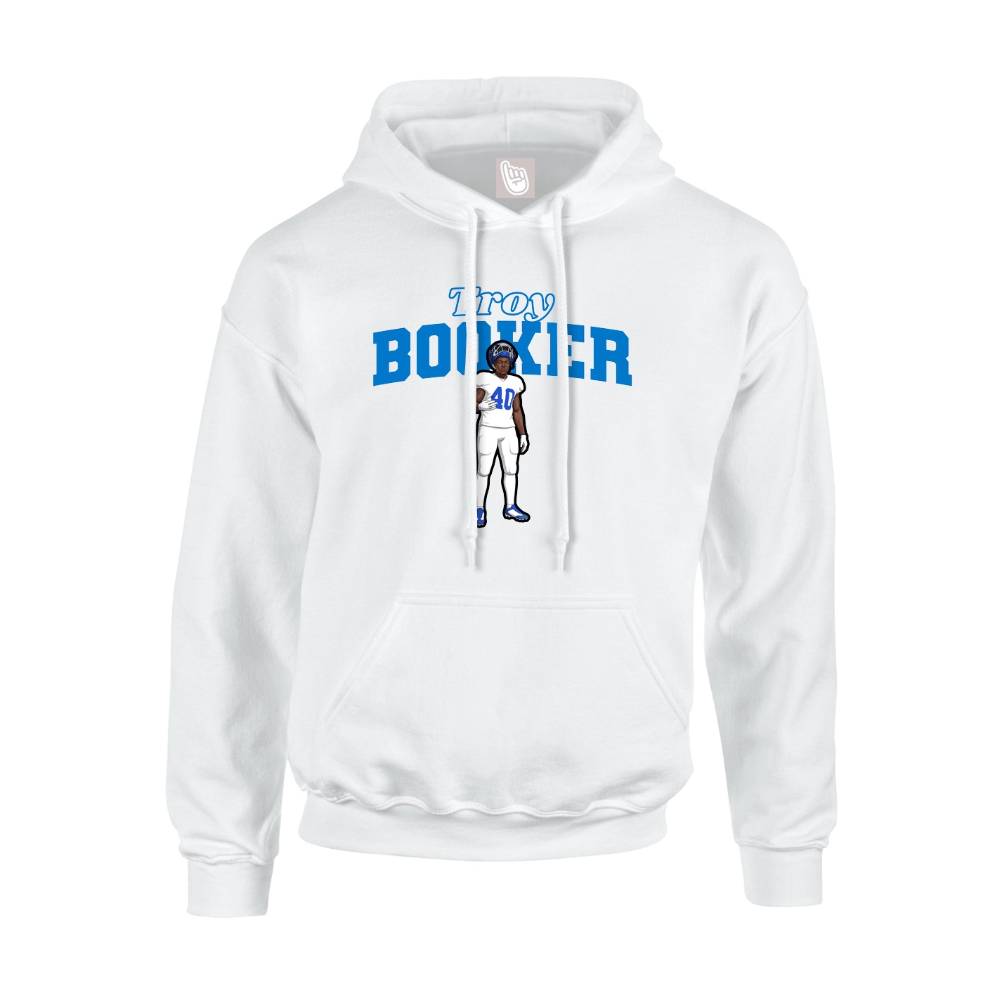Hoodie — Name Arch in White