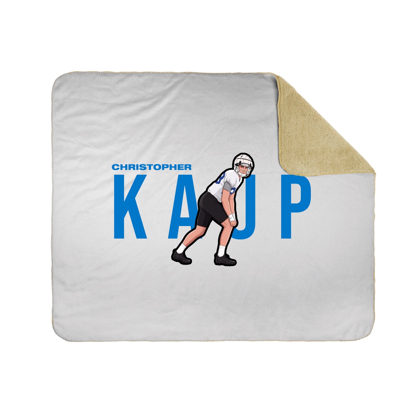 Throw Blanket — Player Name in White
