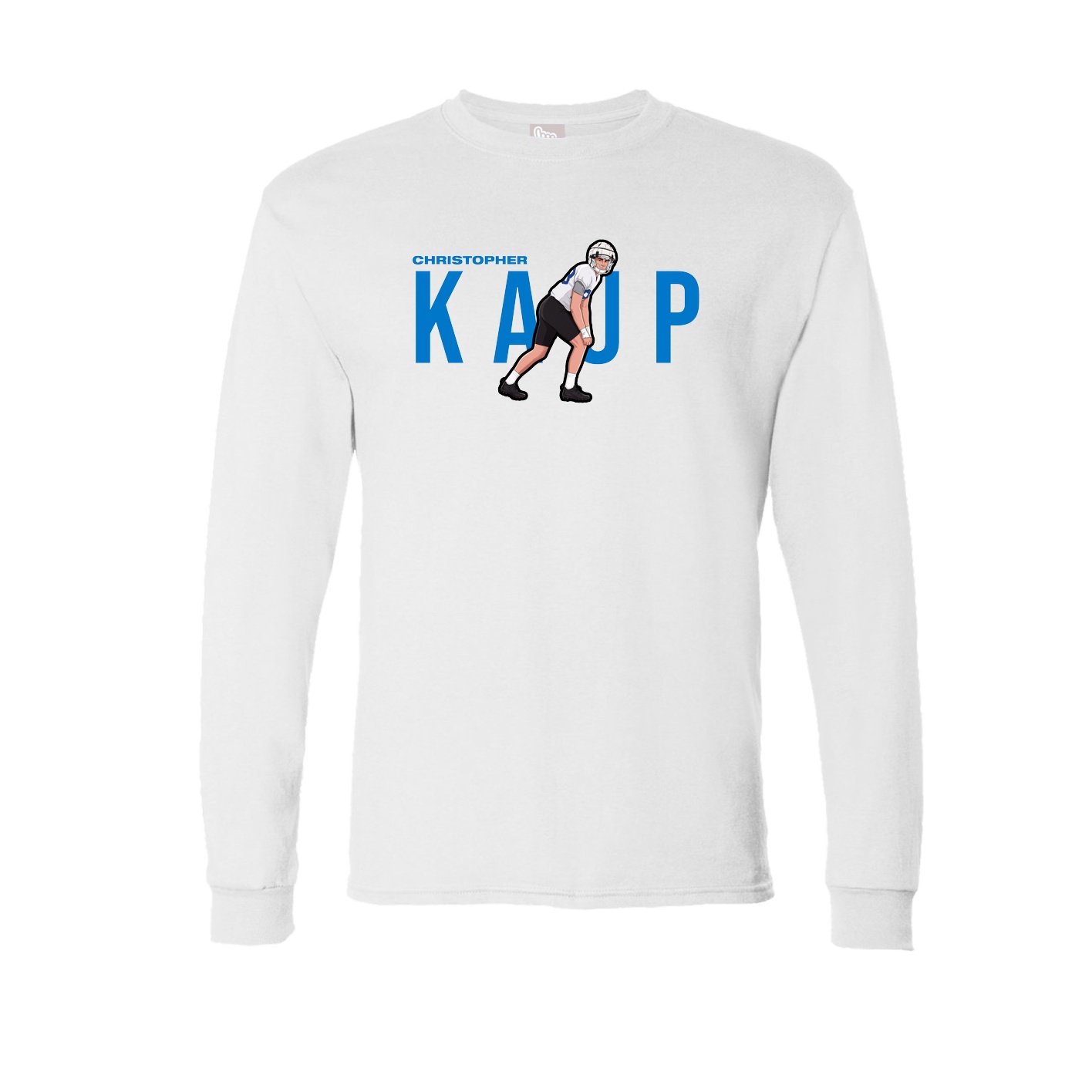 Long Sleeve Tee — Player Name in White