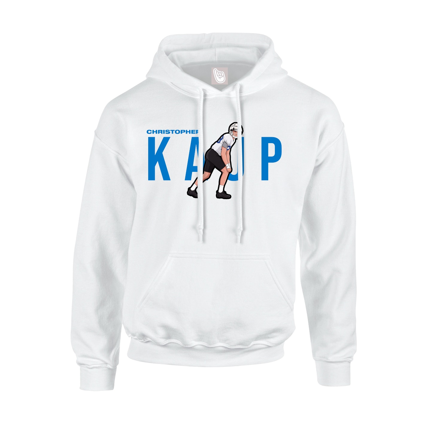 Youth Hoodie — Player Name in White
