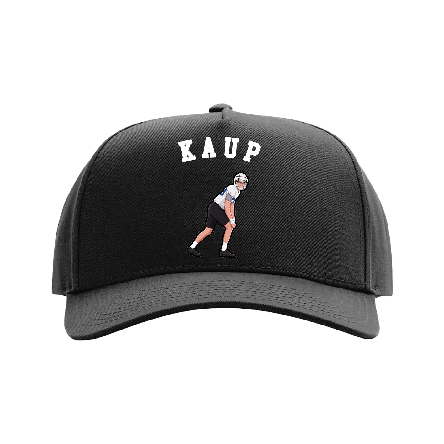 Full Fabric Five-Panel Champ Cap — Shirsey Arch in Black