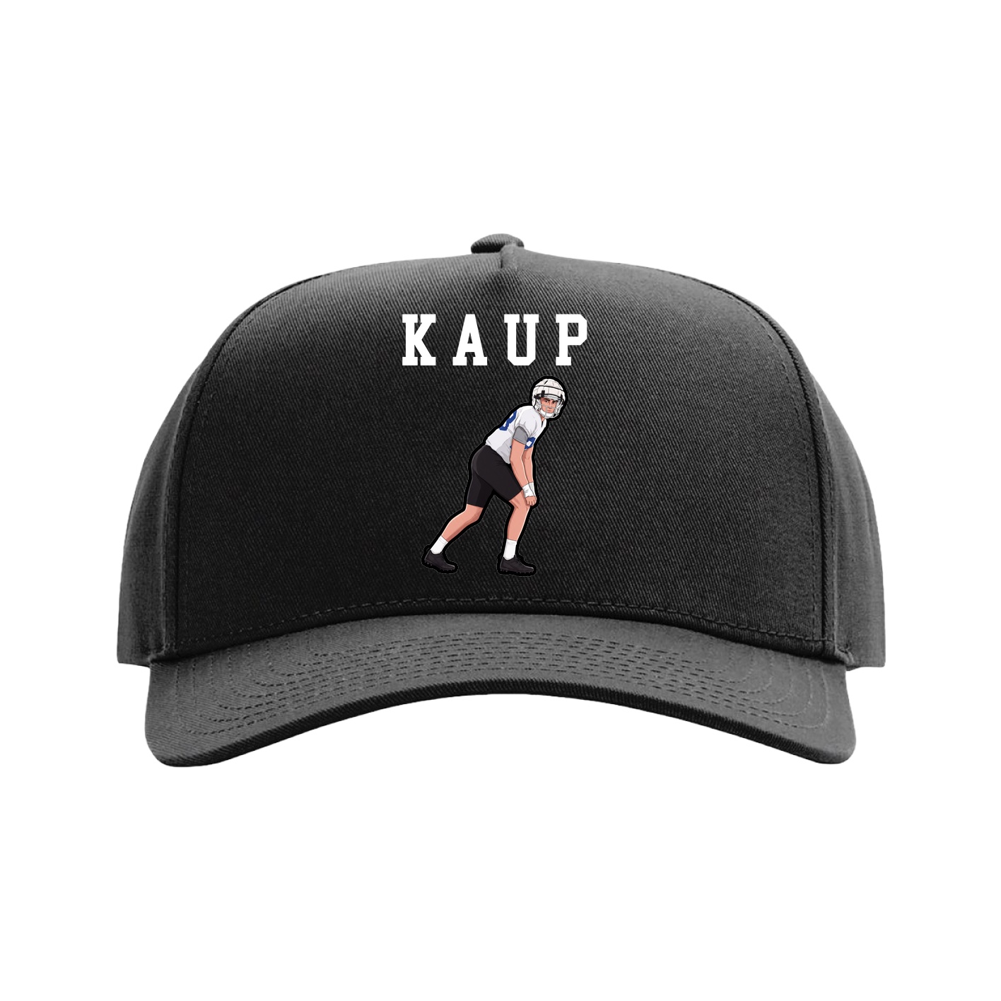 Full Fabric Five-Panel Champ Cap — Shirsey in Black