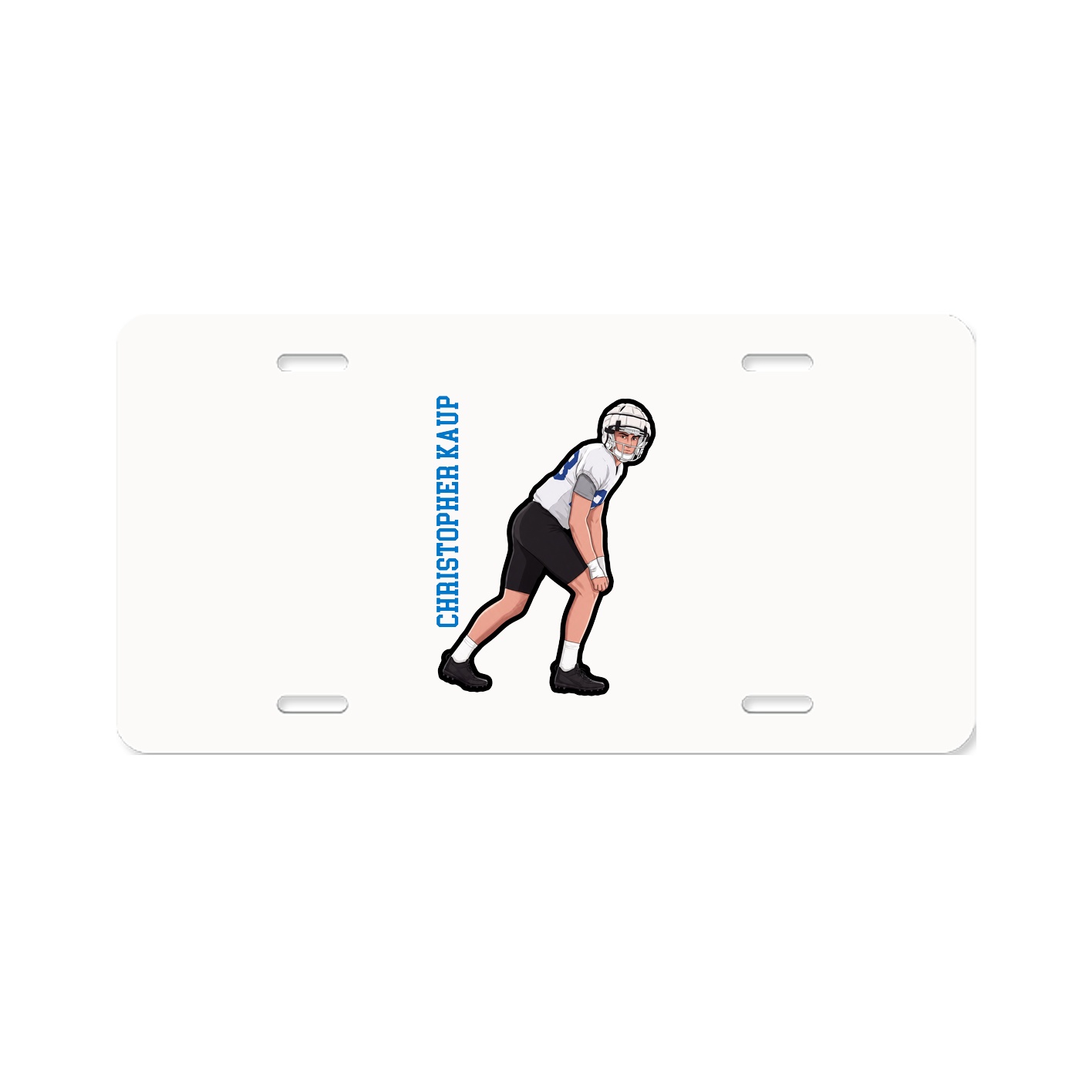 License Plate — Name Vertical in Classic