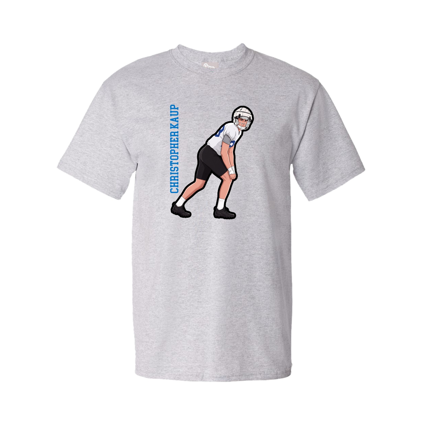 Tee — Name Vertical in Grey